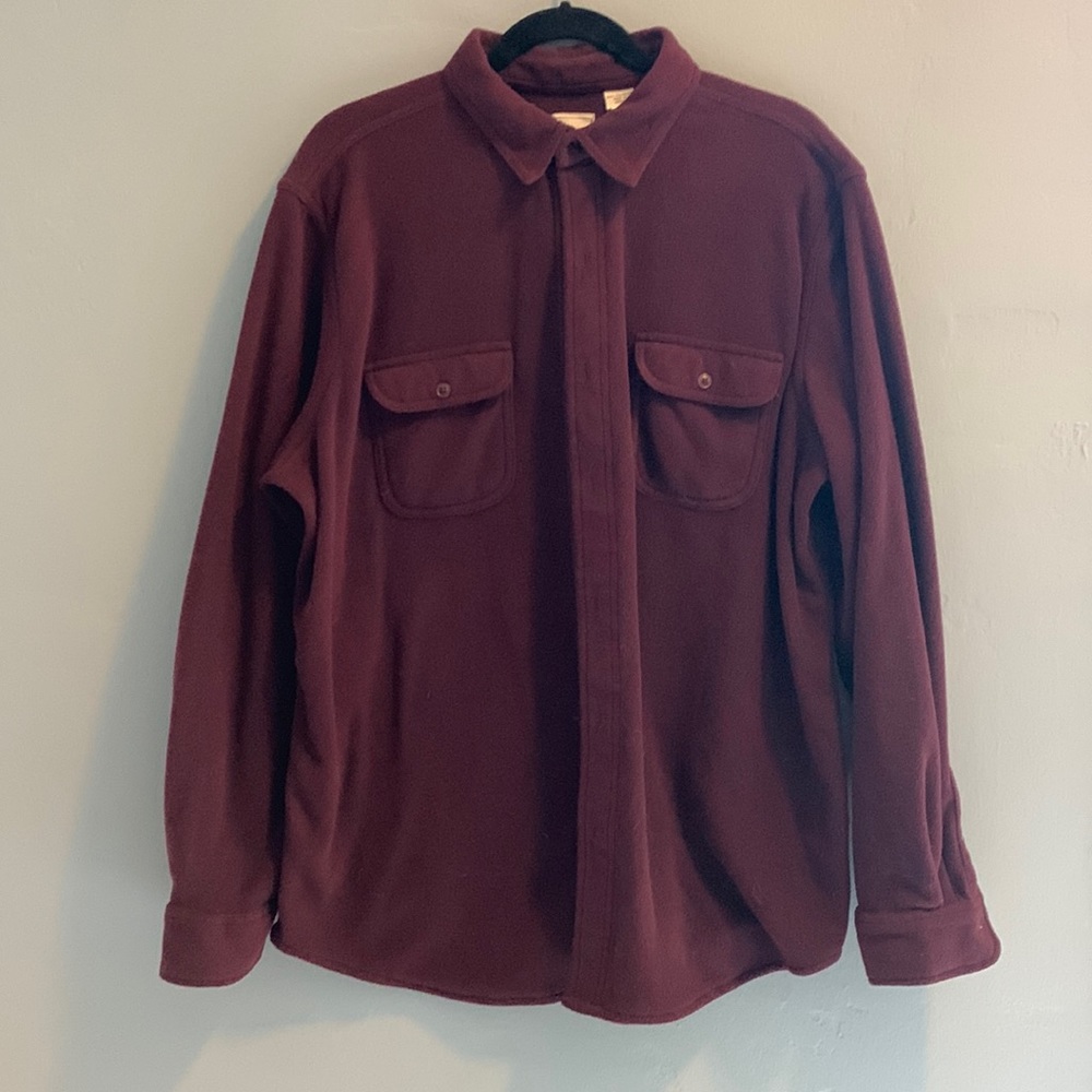 CHAPS Micro Fleece Button-Down Shirt